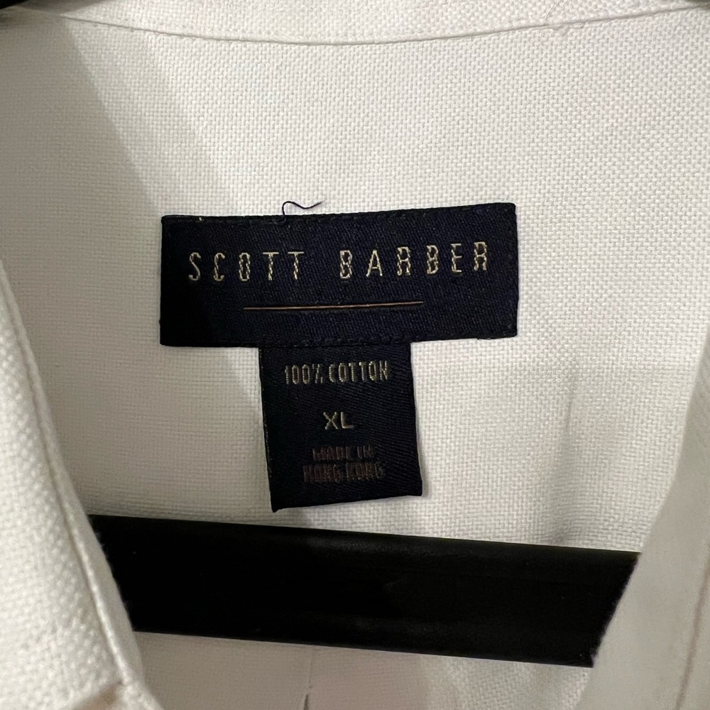 Scott Barber Men’s Short Sleeve Button Up Shirt 90s Vintage Casual - Picture 3 of 4